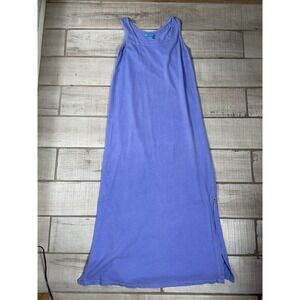 Fresh Produce Small Midi Dress Blue Sleeveless Beachy Cotton